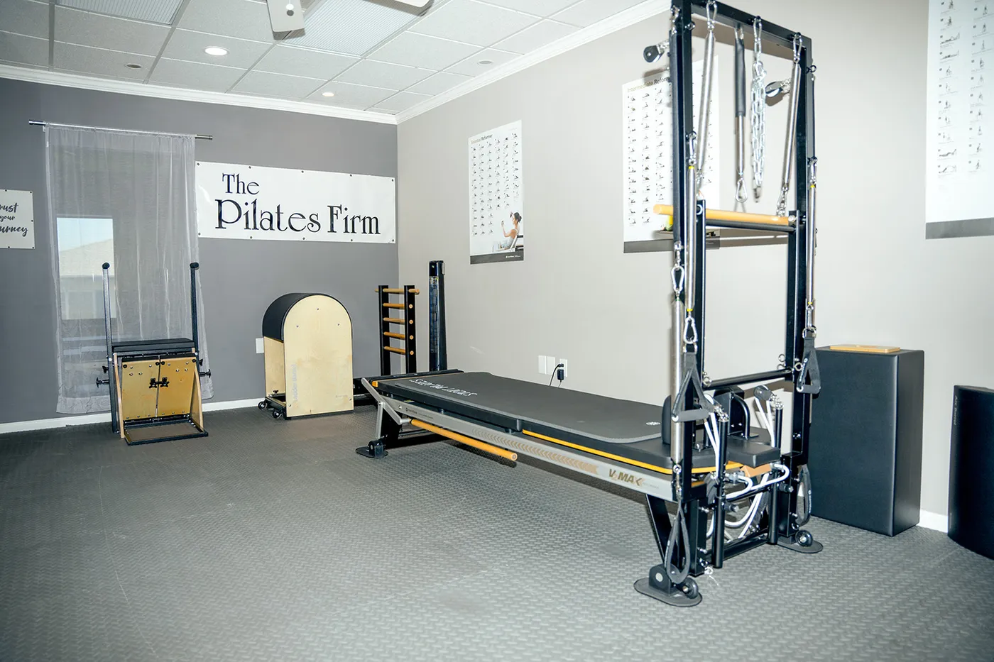 Pilates reformers and apparatus at The Pilates Firm studio